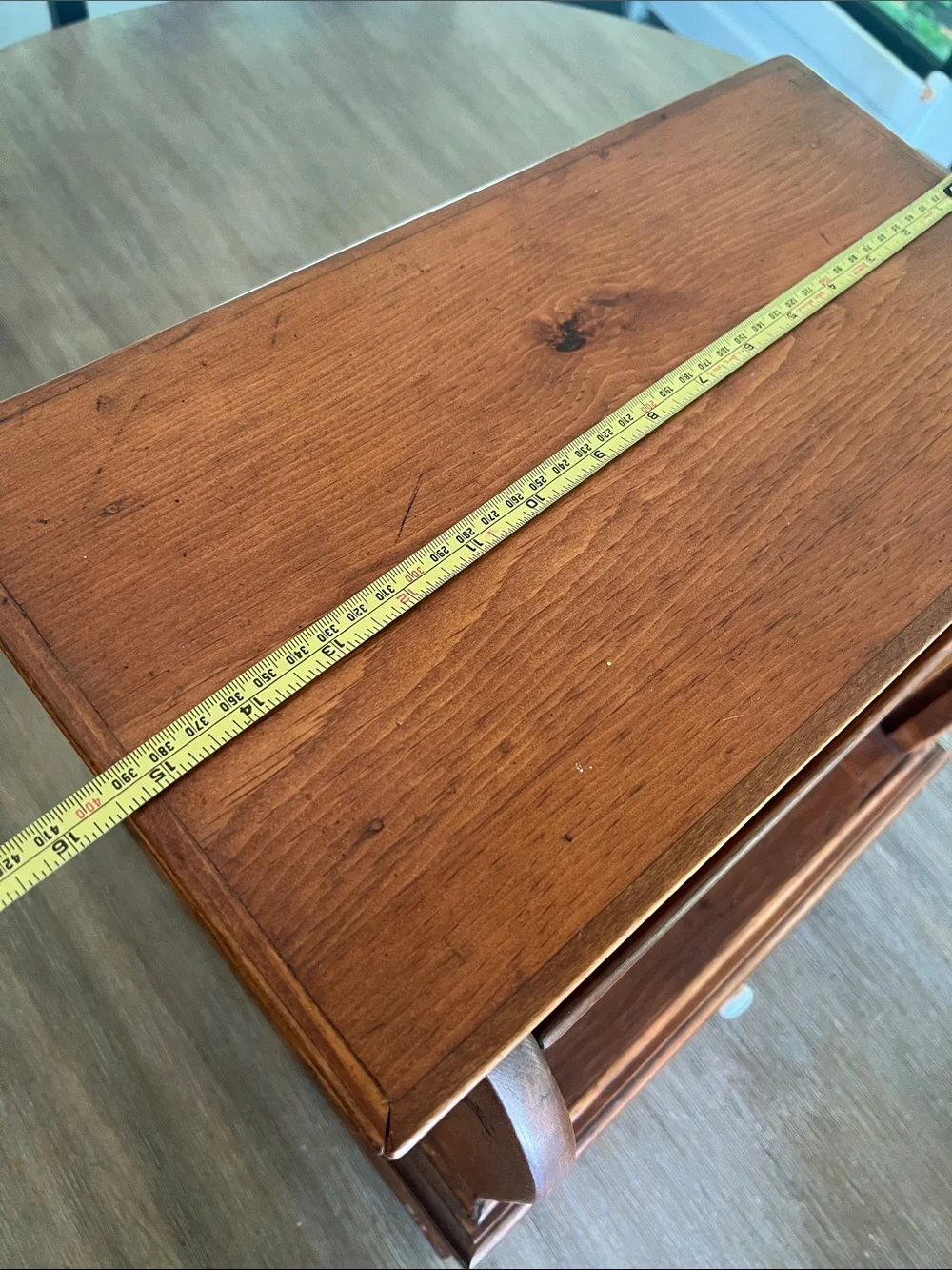 Vintage Roll Top Wooden Bread Box & drawer.  Shelf on top also. Farmhouse